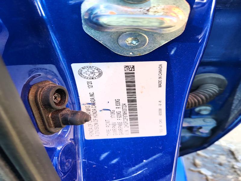 45805986 :رقم المزاد ، 2HGFC2F87MH007234 vin ، 2021 Honda Civic مزاد بيع