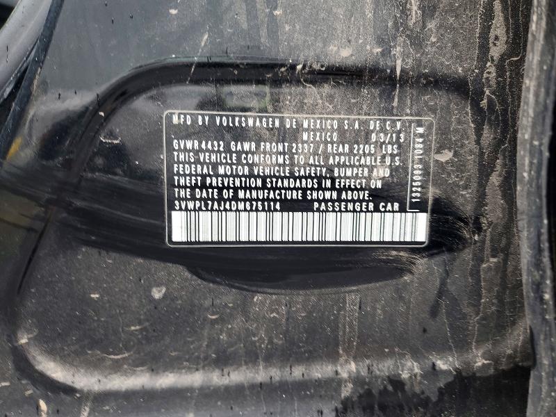 Aukcja sprzedaży 2013 Volkswagen Jetta, vin: 3VWPL7AJ4DM675114, numer aukcji: 50621716