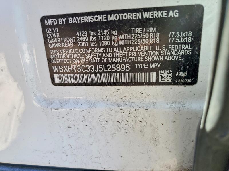 Aukcja sprzedaży 2018 Bmw X1, vin: WBXHT3C33J5L25895, numer aukcji: 50533936