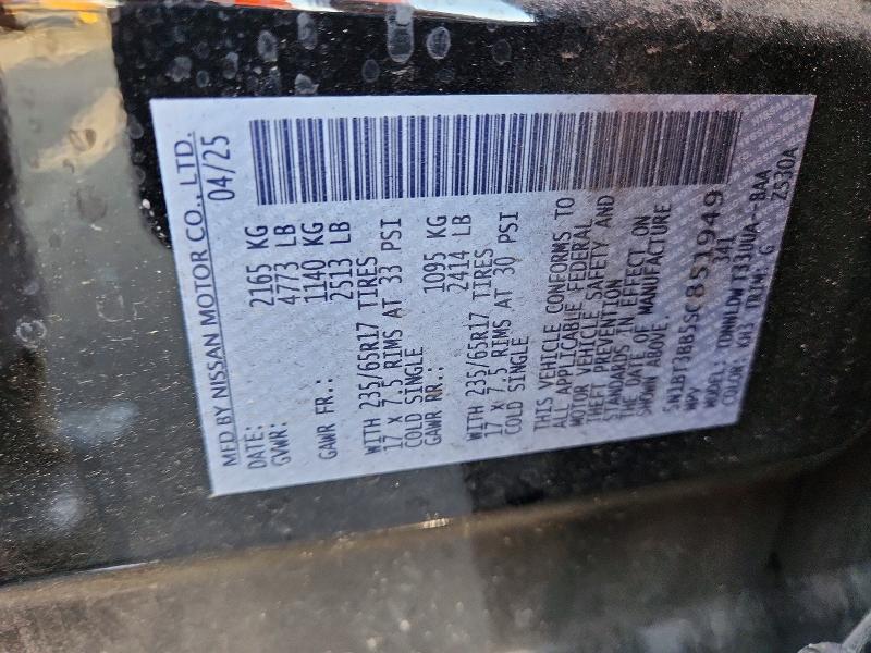 Aukcja sprzedaży 2025 Nissan Rogue, vin: 5N1BT3BB5SC851949, numer aukcji: 48342546