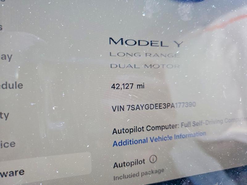 Продажа на аукционе авто 2023 Tesla Model Y, vin: 7SAYGDEE3PA177390, номер лота: 48523176