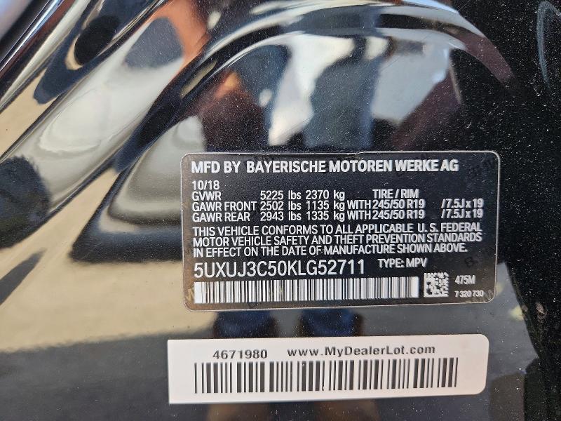 Продаж на аукціоні авто 2019 Bmw X4, vin: 5UXUJ3C50KLG52711, номер лоту: 49626436