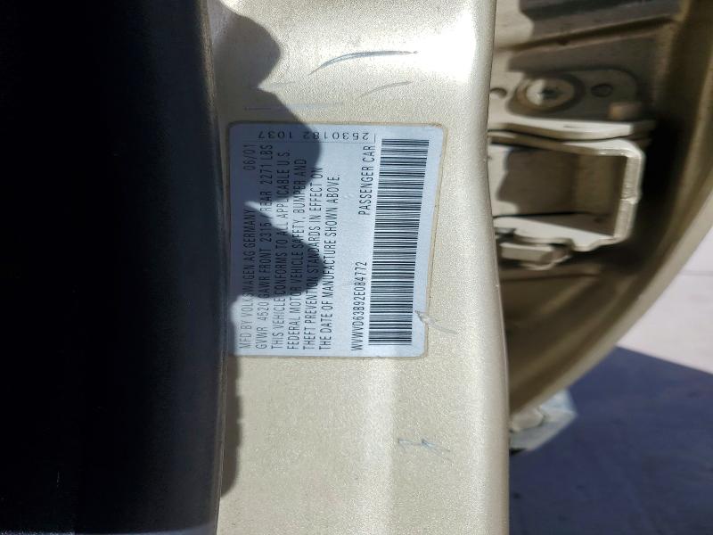 2002 Volkswagen Passat მანქანა იყიდება აუქციონზე, vin: WVWVD63B92E084772, აუქციონის ნომერი: 48835906