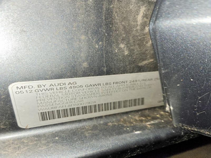 Aukcja sprzedaży 2013 Audi A4, vin: WAUBFAFL8DN007928, numer aukcji: 49616976