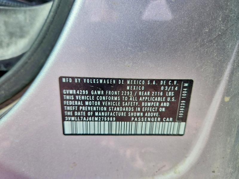 Aukcja sprzedaży 2014 Volkswagen Jetta, vin: 3VWLL7AJ6EM275989, numer aukcji: 49083946