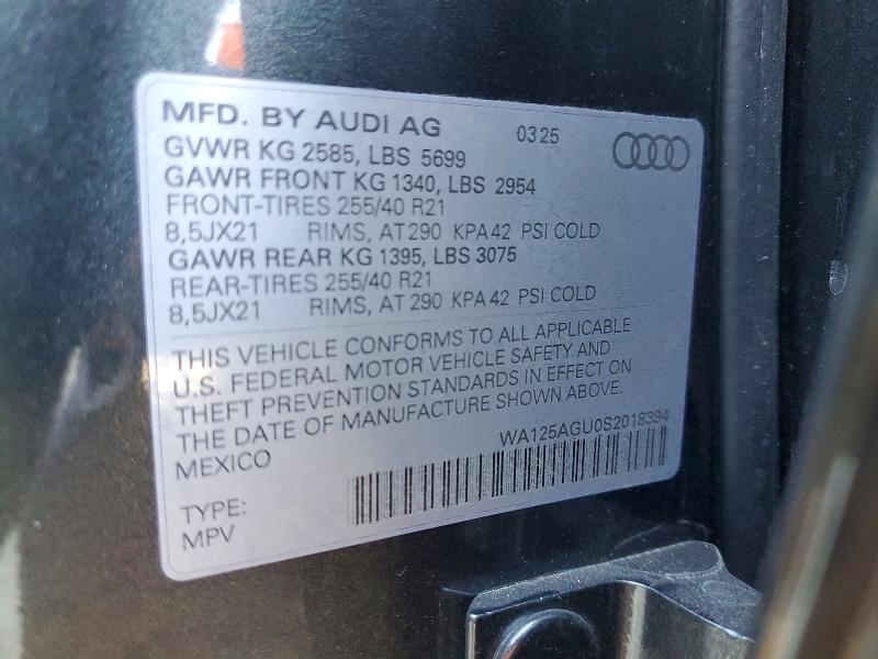 Aukcja sprzedaży 2025 Audi Sq5, vin: WA125AGU0S2018394, numer aukcji: 48488596