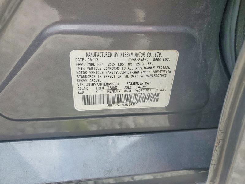 50554836 :رقم المزاد ، JN1BV7AR1EM695334 vin ، 2014 Infiniti Q50 مزاد بيع