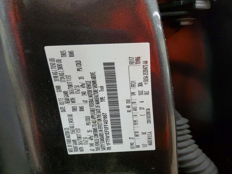 Продаж на аукціоні авто 2015 Ford F150, vin: 1FTFW1EFXFFA51667, номер лоту: 51194176