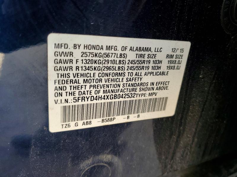 Продаж на аукціоні авто 2016 Acura Mdx, vin: 5FRYD4H4XGB042532, номер лоту: 50629706