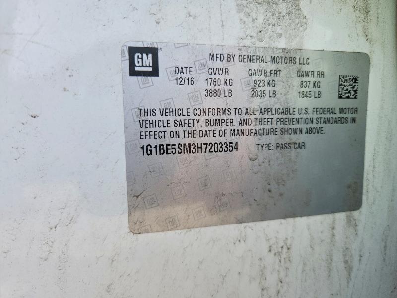 49124236 :رقم المزاد ، 1G1BE5SM3H7203354 vin ، 2017 Chevrolet Cruze مزاد بيع
