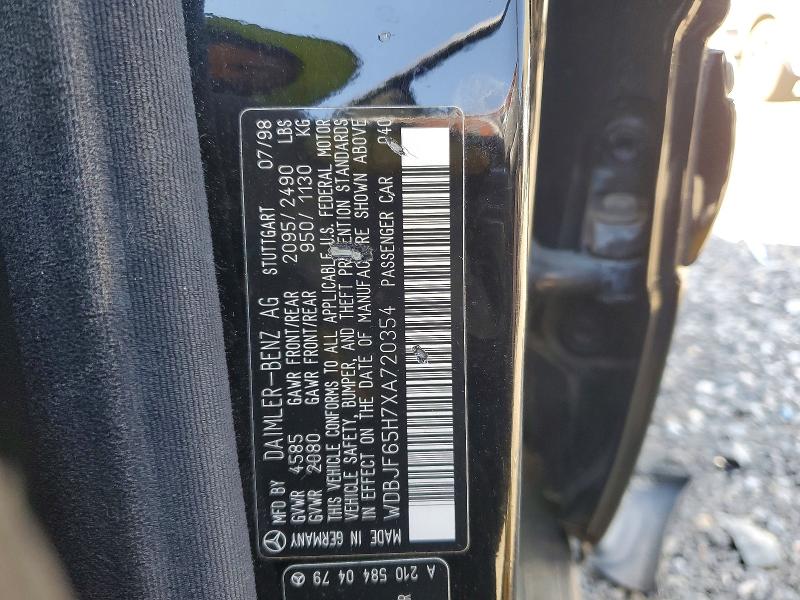 Aukcja sprzedaży 1999 Mercedes-benz E, vin: WDBJF65H7XA720354, numer aukcji: 49452246
