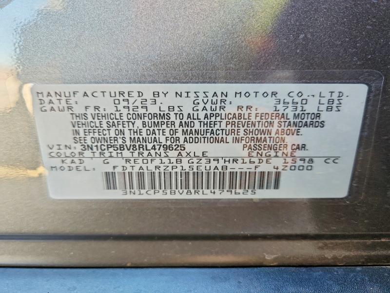 Продажа на аукционе авто 2024 Nissan Kicks, vin: 3N1CP5BV8RL479625, номер лота: 50086646