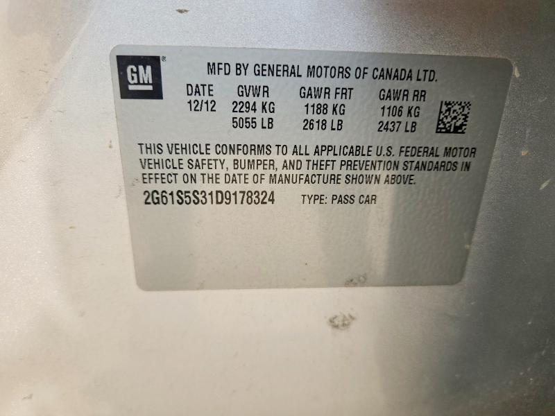 Продаж на аукціоні авто 2013 Cadillac Xts, vin: 2G61S5S31D9178324, номер лоту: 51020006