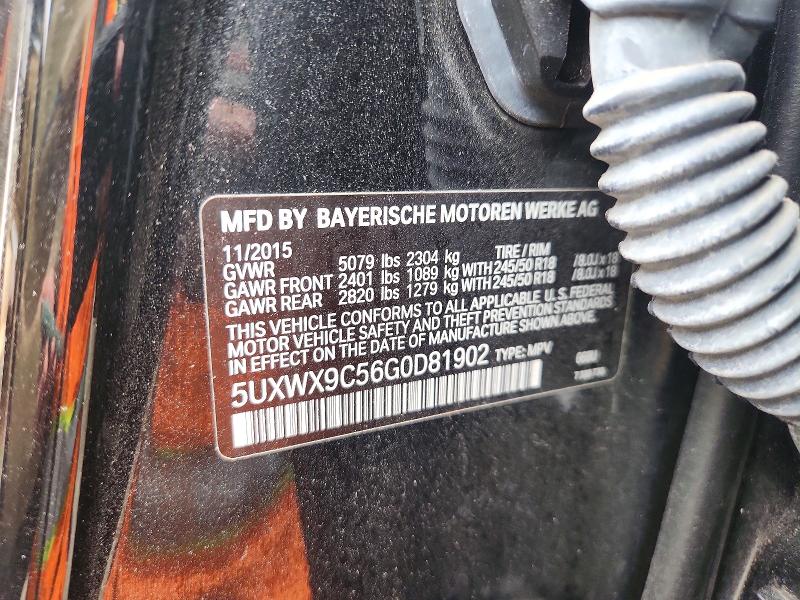 49551526 :رقم المزاد ، 5UXWX9C56G0D81902 vin ، 2016 Bmw X3 مزاد بيع