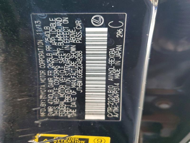 50339686 :رقم المزاد ، JTHBW1GG8E2048288 vin ، 2014 Lexus Es 300h مزاد بيع