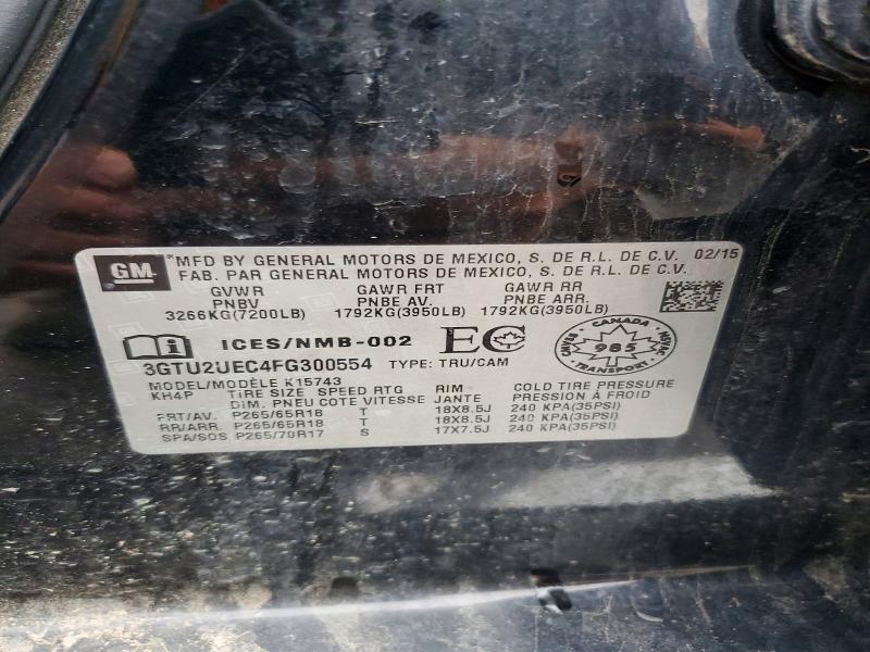 51409986 :رقم المزاد ، 3GTU2UEC4FG300554 vin ، 2015 Gmc Sierra مزاد بيع