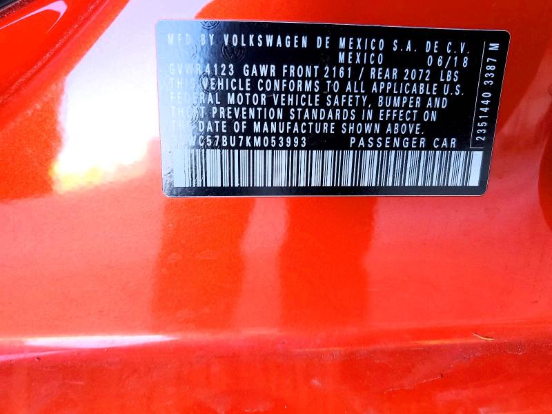 Aukcja sprzedaży 2019 Volkswagen Jetta, vin: 3VWC57BU7KM053993, numer aukcji: 48698216