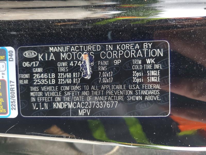 Продажа на аукционе авто 2018 Kia Sportage, vin: KNDPMCAC2J7337677, номер лота: 51594436