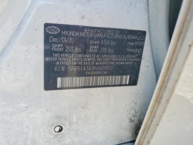 Продажа на аукционе авто 2021 Hyundai Sonata, vin: 5NPEL4JA8MH098117, номер лота: 49931256