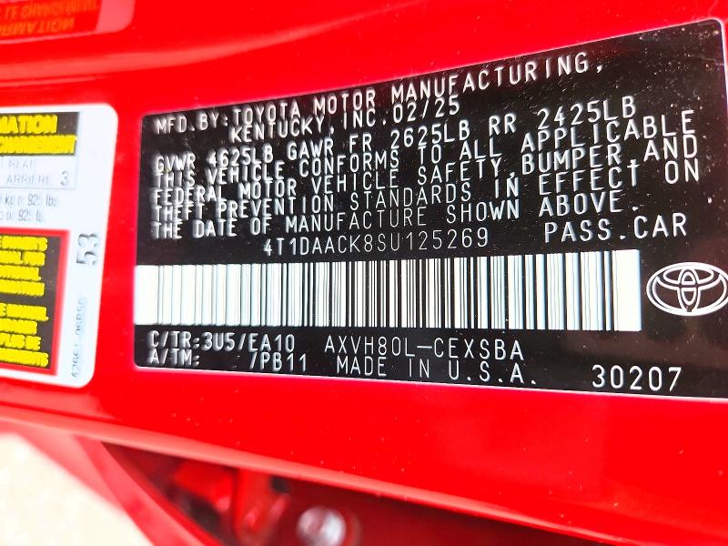 Продажа на аукционе авто 2025 Toyota Camry, vin: 4T1DAACK8SU125269, номер лота: 51430266