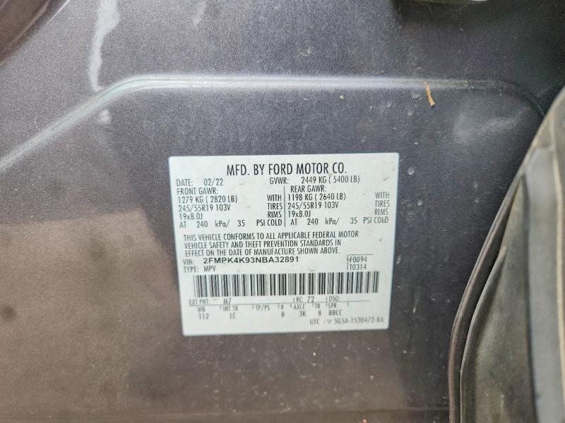 Aukcja sprzedaży 2022 Ford Edge, vin: 2FMPK4K93NBA32891, numer aukcji: 49741966