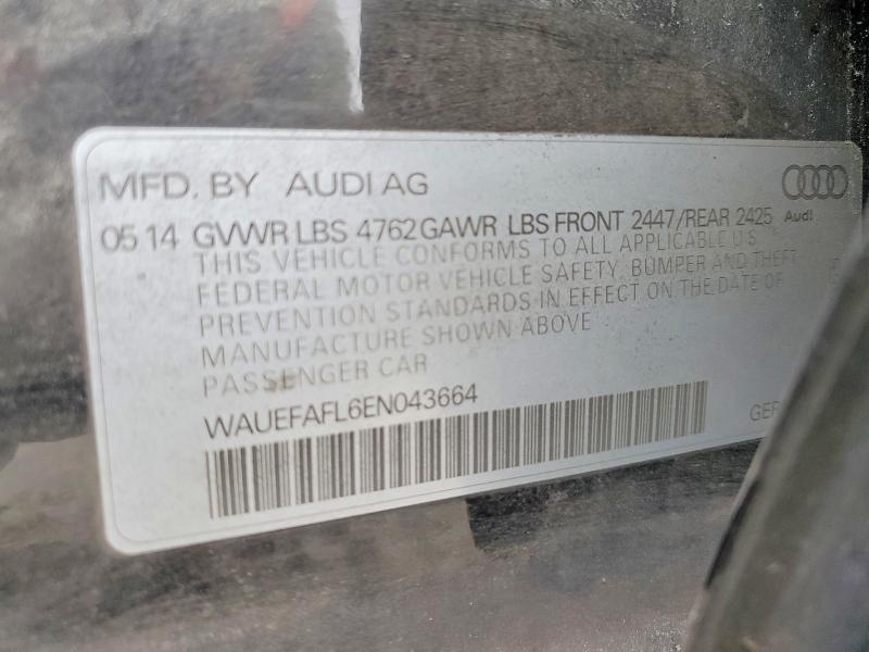 Продаж на аукціоні авто 2014 Audi A4, vin: WAUEFAFL6EN043664, номер лоту: 50532286