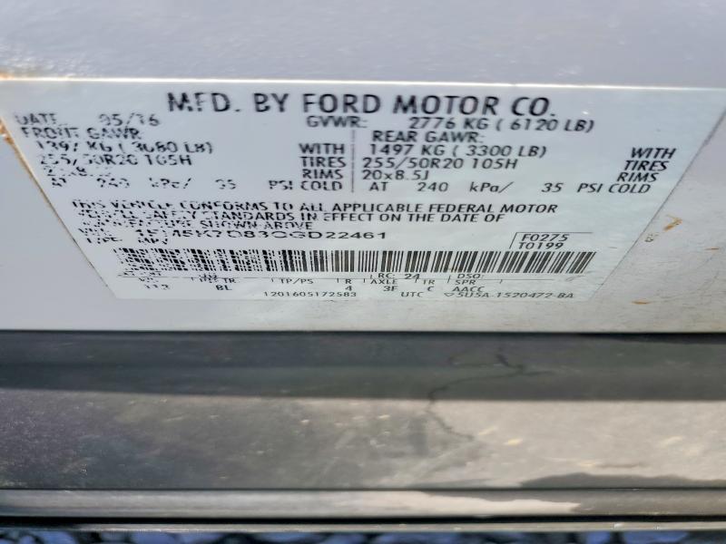 49776946 :رقم المزاد ، 1FM5K7D83GGD22461 vin ، 2016 Ford Explorer مزاد بيع