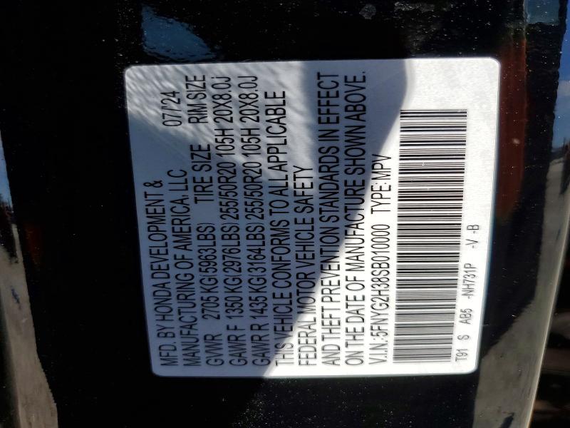 Aukcja sprzedaży 2025 Honda Pilot, vin: 5FNYG2H38SB010000, numer aukcji: 49899346