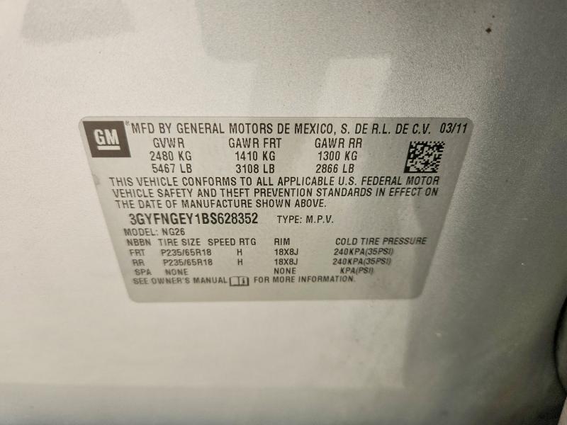 Продаж на аукціоні авто 2011 Cadillac Srx, vin: 3GYFNGEY1BS628352, номер лоту: 48909286