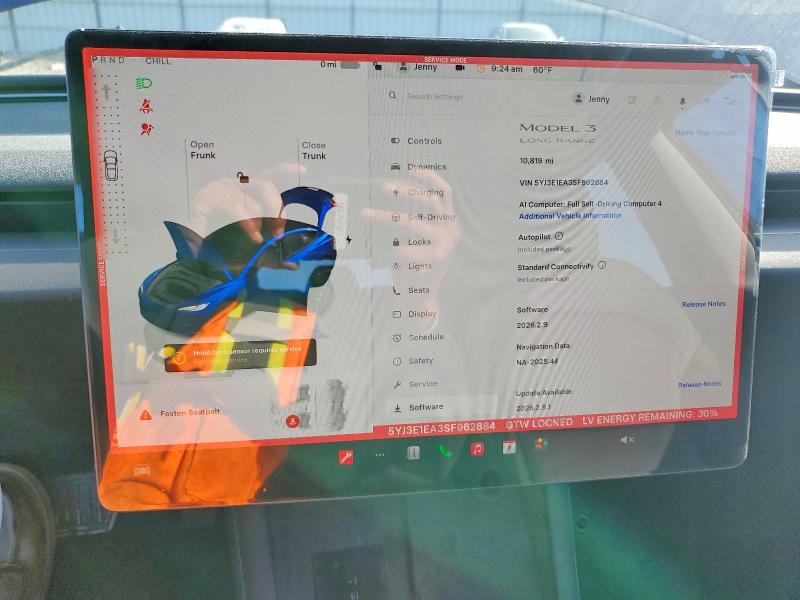 49001666 :رقم المزاد ، 5YJ3E1EA3SF962884 vin ، 2025 Tesla Model 3 مزاد بيع