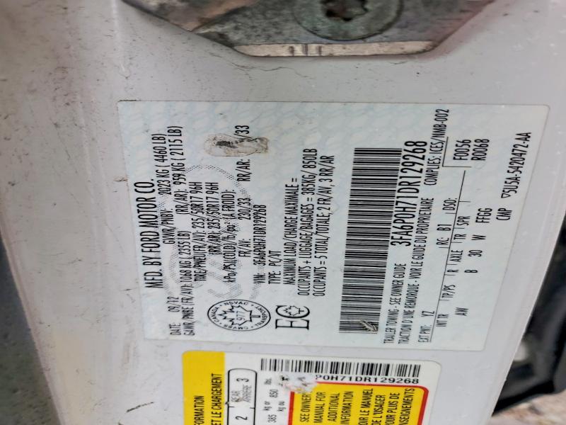 2013 Ford Fusion მანქანა იყიდება აუქციონზე, vin: 3FA6P0H71DR129268, აუქციონის ნომერი: 48794846