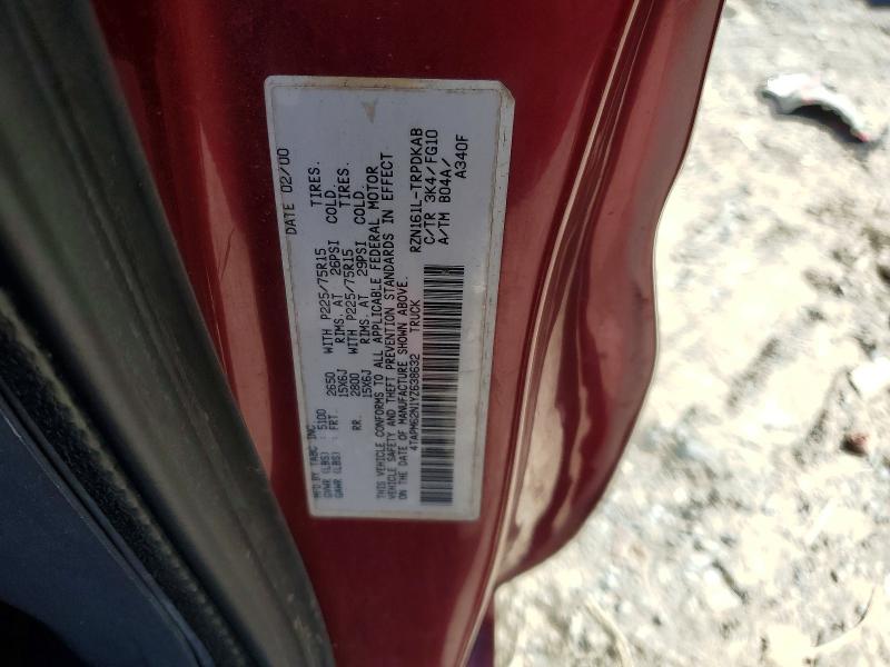 Продаж на аукціоні авто 2000 Toyota Tacoma, vin: 4TAPM62N1YZ638632, номер лоту: 49448716