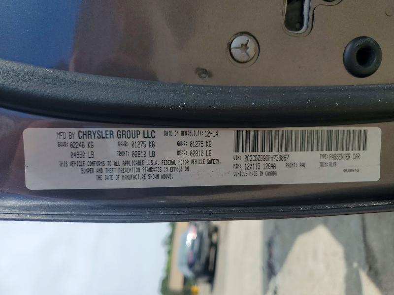 2015 Dodge Challenger მანქანა იყიდება აუქციონზე, vin: 2C3CDZBG6FH733887, აუქციონის ნომერი: 48707676
