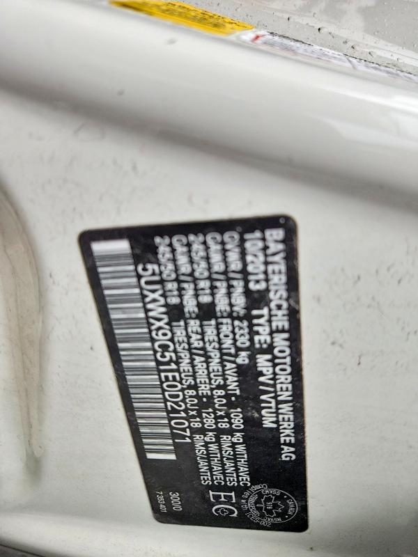 Aukcja sprzedaży 2014 Bmw X3, vin: 5UXWX9C51E0D21071, numer aukcji: 49290346