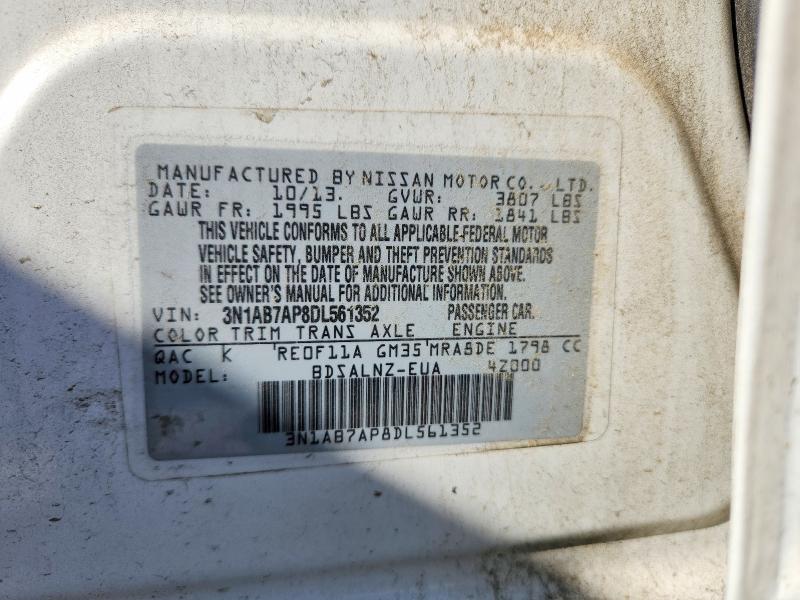 Продажа на аукционе авто 2013 Nissan Sentra, vin: 3N1AB7AP8DL561352, номер лота: 48987056