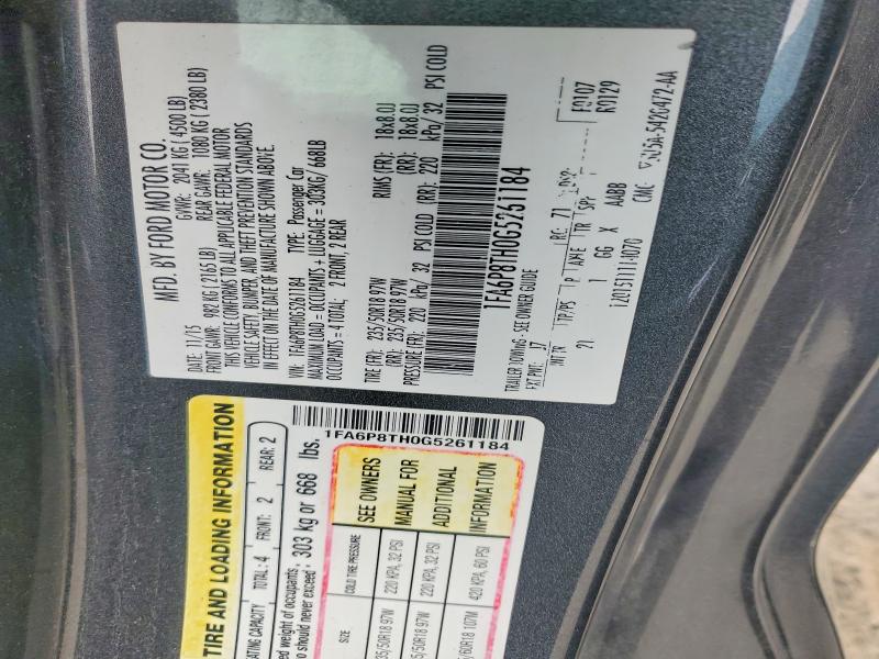Продажа на аукционе авто 2016 Ford Mustang, vin: 1FA6P8TH0G5261184, номер лота: 49429766