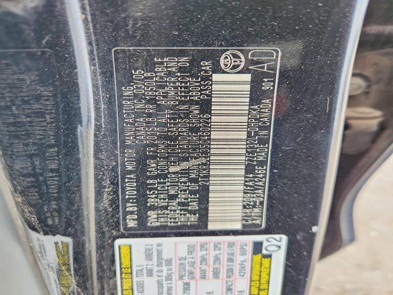 49673286 :رقم المزاد ، 2T1KR32E35C460226 vin ، 2005 Toyota Corolla Matrix مزاد بيع