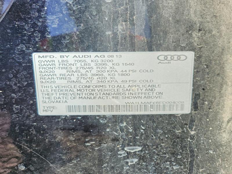 Продажа на аукционе авто 2014 Audi Q7, vin: WA1LMAFE6ED004008, номер лота: 50763536