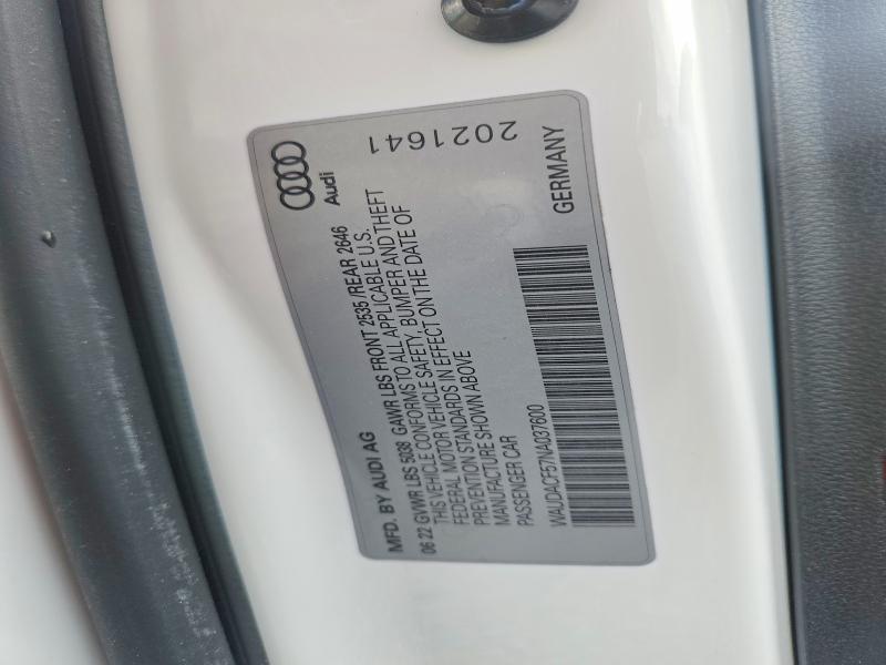 Aukcja sprzedaży 2022 Audi A5, vin: WAUDACF57NA037600, numer aukcji: 49659756
