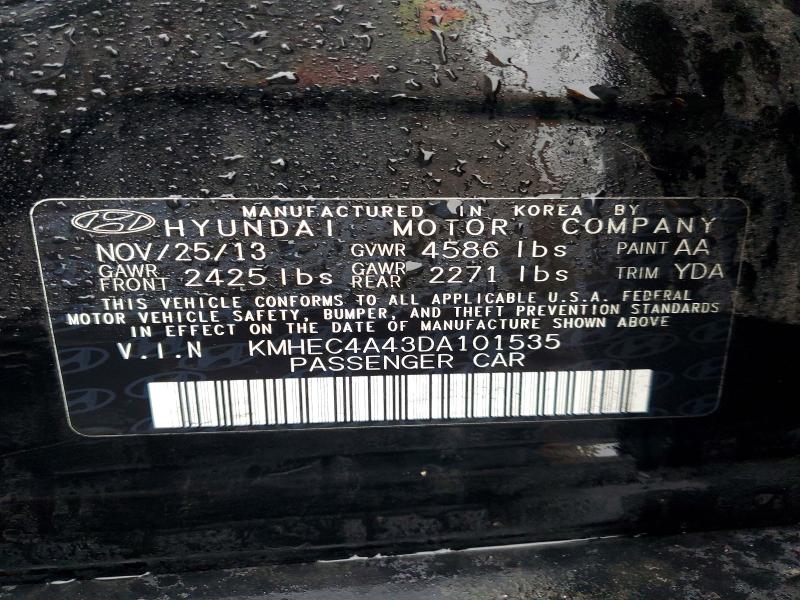Продаж на аукціоні авто 2013 Hyundai Sonata, vin: KMHEC4A43DA101535, номер лоту: 50686456
