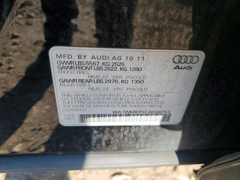 Продаж на аукціоні авто 2012 Audi Q5, vin: WA1WKBFPXCA048764, номер лоту: 49086146