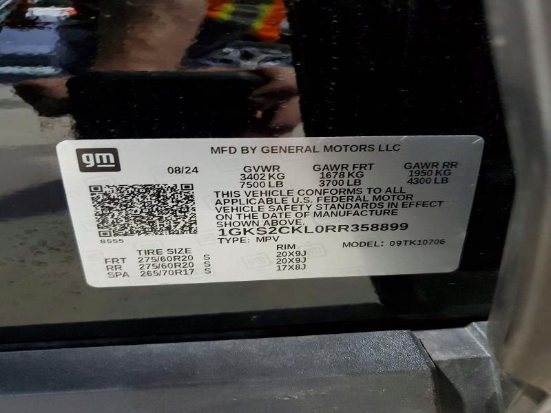 48940456 :رقم المزاد ، 1GKS2CKL0RR358899 vin ، 2024 Gmc Yukon مزاد بيع