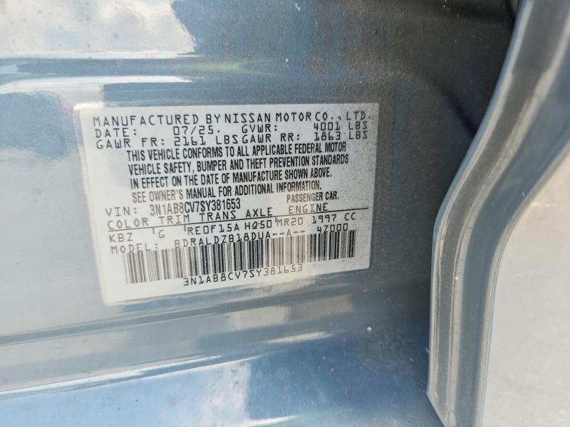 Продажа на аукционе авто 2025 Nissan Sentra, vin: 3N1AB8CV7SY381653, номер лота: 51556276