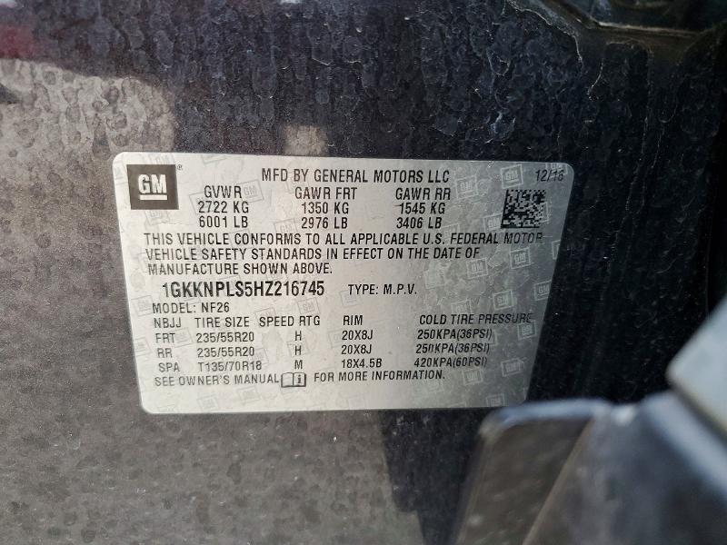 Продажа на аукционе авто 2017 Gmc Acadia, vin: 1GKKNPLS5HZ216745, номер лота: 51309026