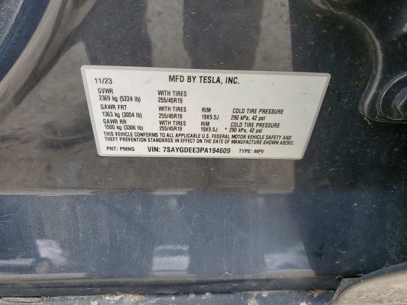 Продаж на аукціоні авто 2023 Tesla Model Y, vin: 7SAYGDEE3PA194609, номер лоту: 50728926