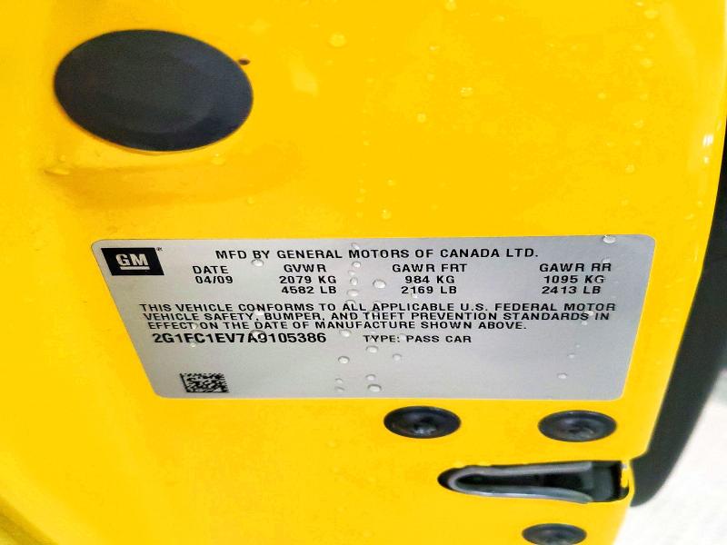 50771946 :رقم المزاد ، 2G1FC1EV7A9105386 vin ، 2010 Chevrolet Camaro مزاد بيع