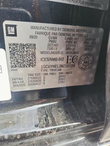 2021 Chevrolet Silverado მანქანა იყიდება აუქციონზე, vin: 1GCUYHEL3MZ107198, აუქციონის ნომერი: 50545296