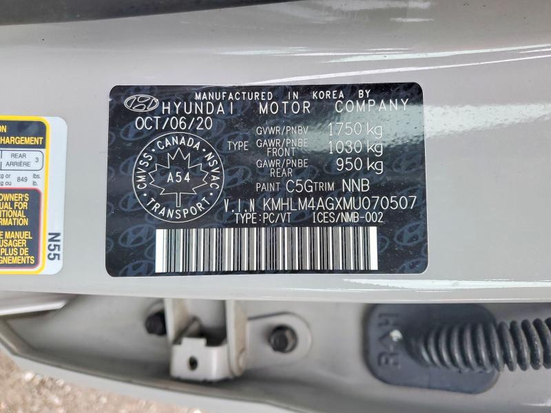 Продажа на аукционе авто 2021 Hyundai Elantra, vin: KMHLM4AGXMU070507, номер лота: 50717486