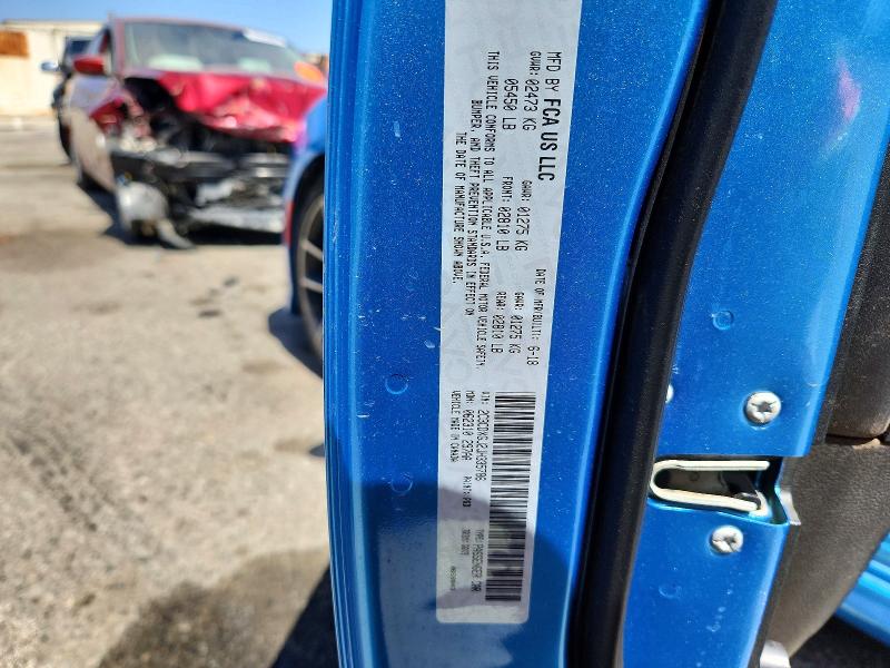 50432716 :رقم المزاد ، 2C3CDXGJ2JH335786 vin ، 2018 Dodge Charger مزاد بيع