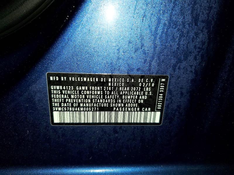 Продаж на аукціоні авто 2019 Volkswagen Jetta, vin: 3VWC57BU4KM005271, номер лоту: 48103976